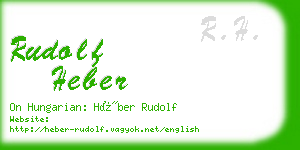 rudolf heber business card